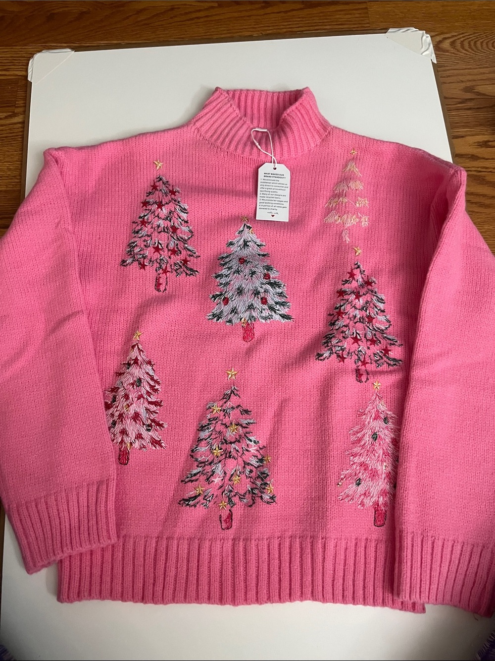 Fashion Says Me Too Pink Women's Crewneck Sweater